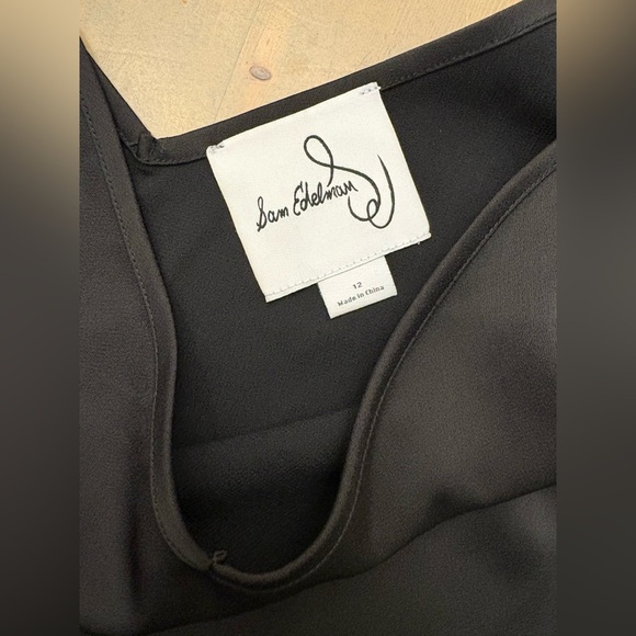 Sam Edelman Black Midi Dress Size Large - Picture 3 of 6